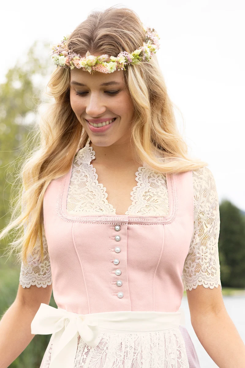 Nina von C. Halbarm Spitzen Dirndlbluse "Melina" 16467326 | Champagner