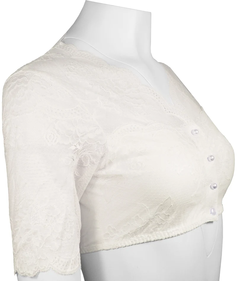 Nina von C. Dirndlbluse "Kalea" mit Knopfleiste 16463718 | Champagner