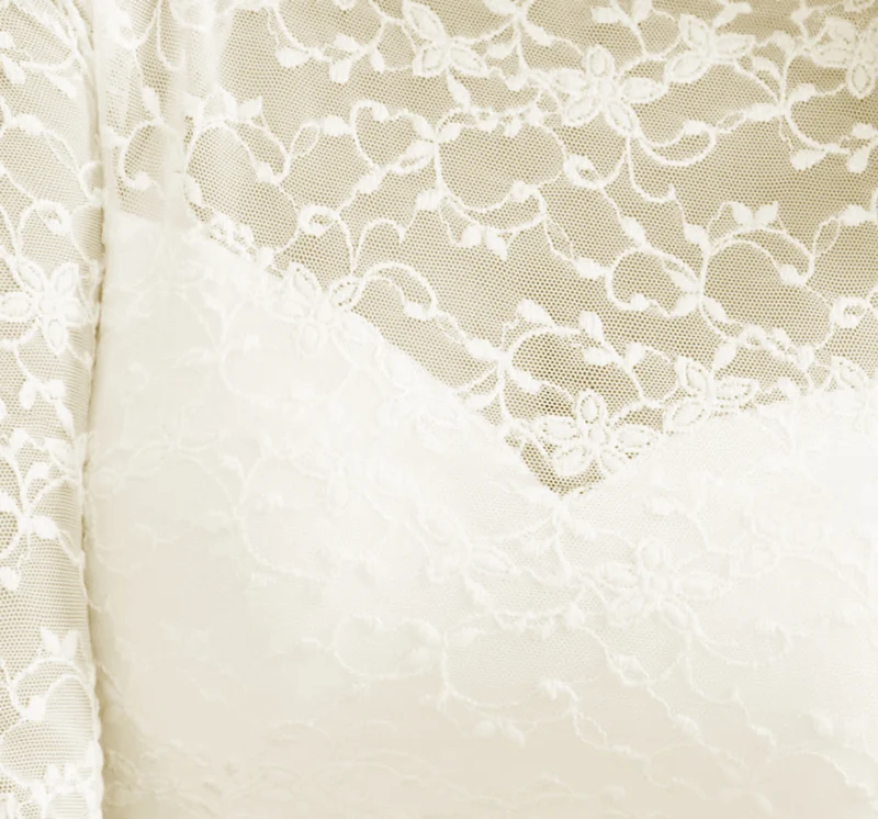 Nina von C. Spitzen Dirndlbluse "Jenna" Langarm 48470971 | Champagner