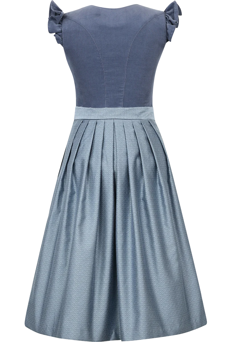 Midi-Corddirndl mit abknöpfbaren Flügelärmeln Ansfelden 70cm - himmelblau