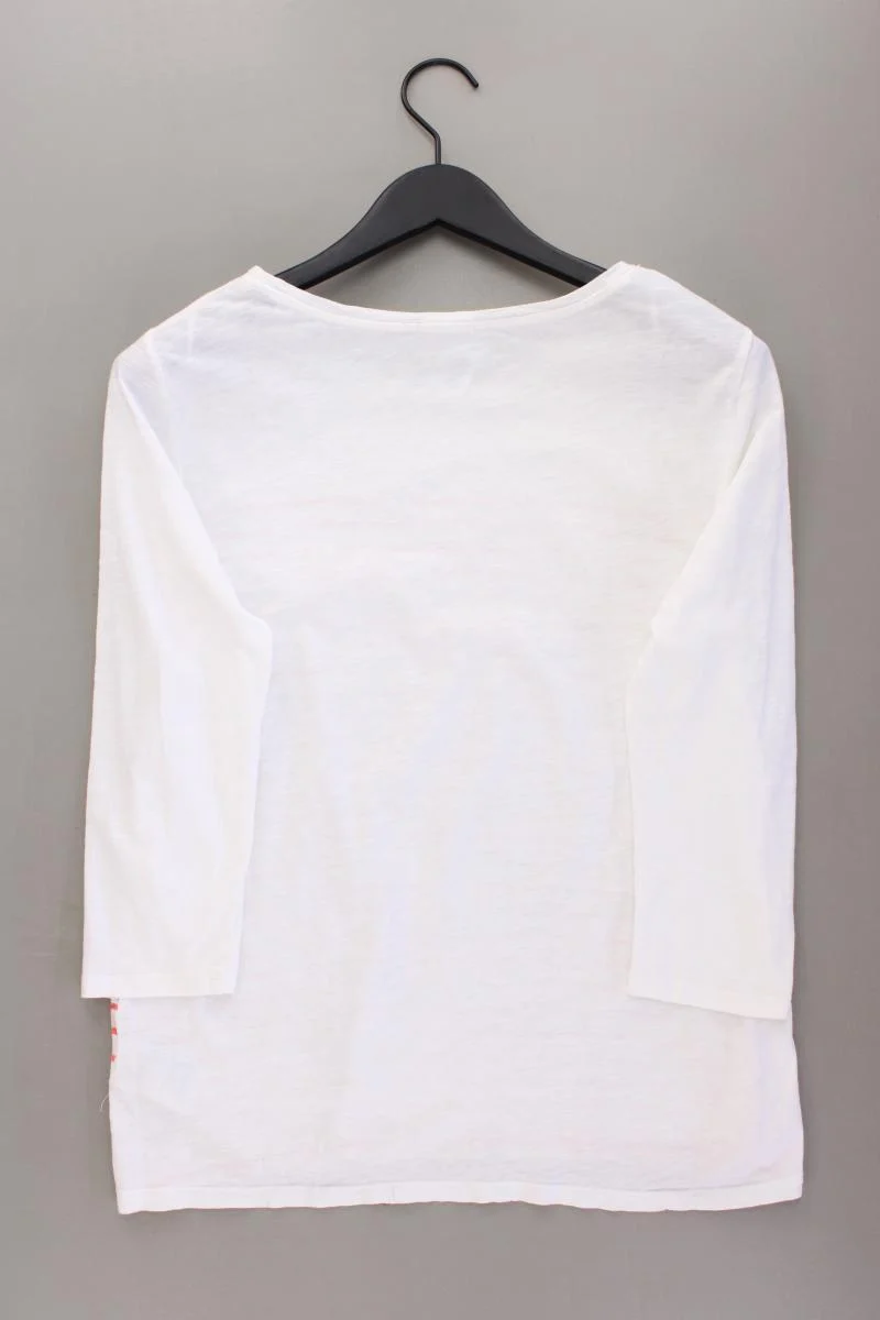 Esprit Printshirt Gr. M gestreift 3/4 Ärmel weiß aus Baumwolle
