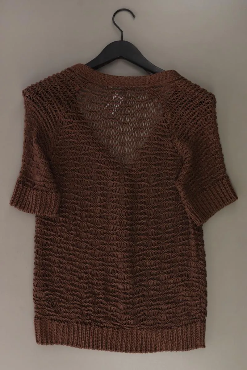 Expresso Strickshirt aus Wolle Gr. M Kurzarm braun