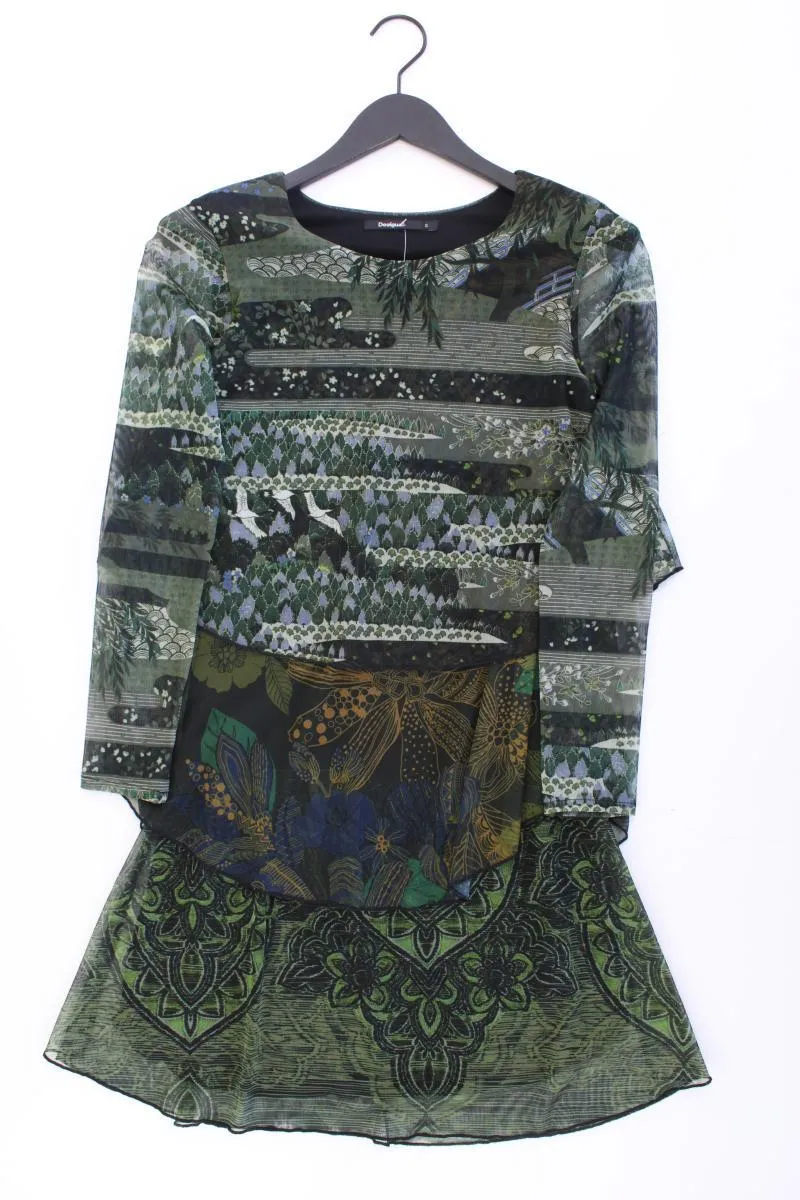 Desigual Langarmkleid Gr. S neuwertig grün aus Polyester
