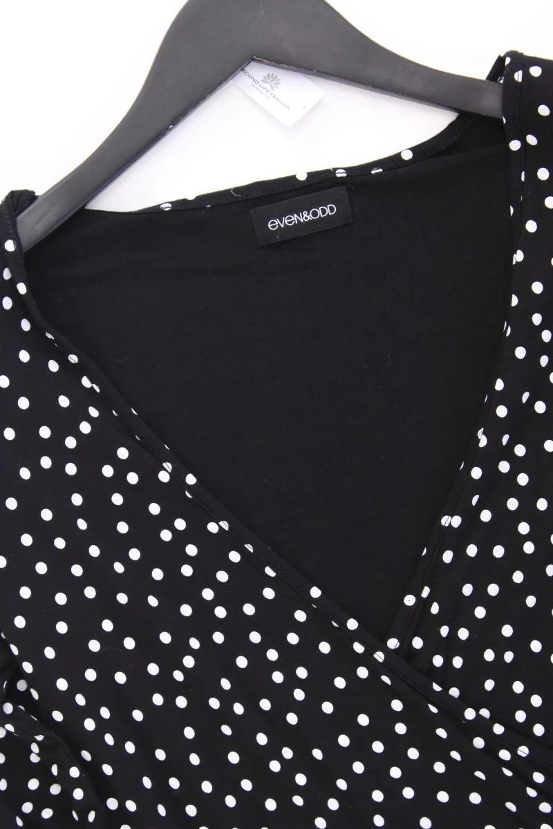 Even & Odd Jerseykleid Gr. S gepunktet Langarm schwarz aus Viskose