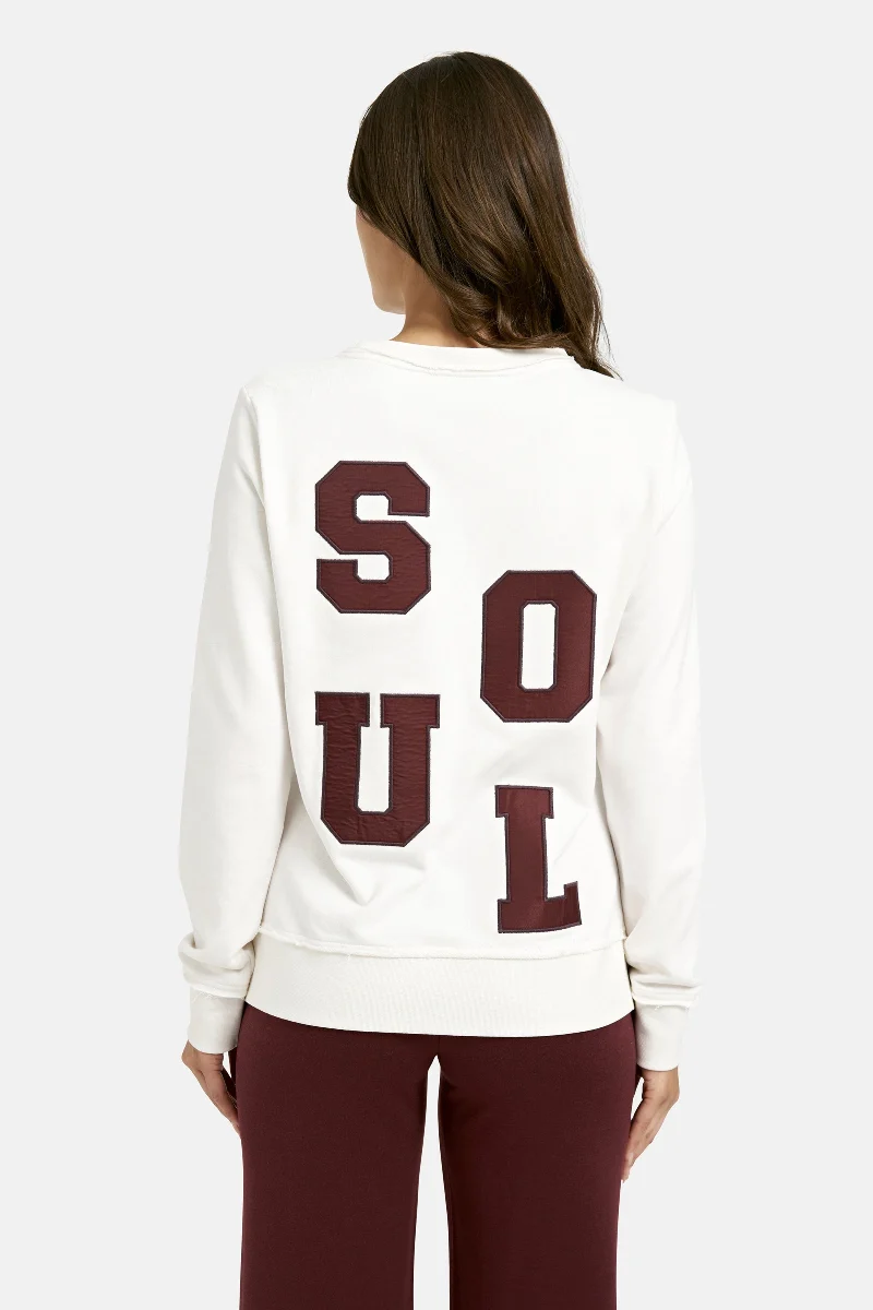 Smith & Soul Sweatshirt Backpatch cream white