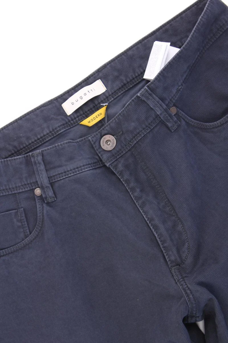 Bugatti Five-Pocket-Hose für Herren Gr. W34/L30 Modell Oxford blau aus Baumwolle