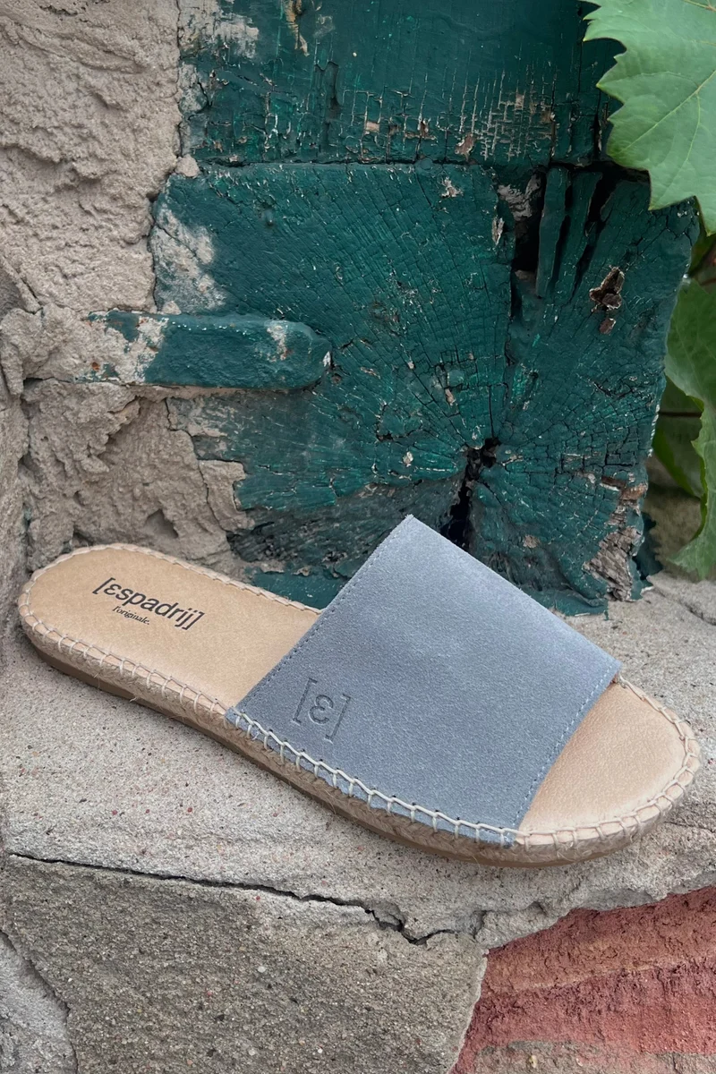 Espadrij Pantolette Plage Velours grau