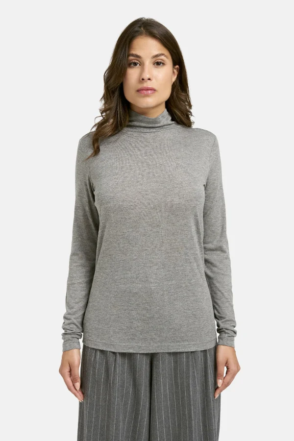 Smith & Soul Basic Rollkragenpulli grey melange