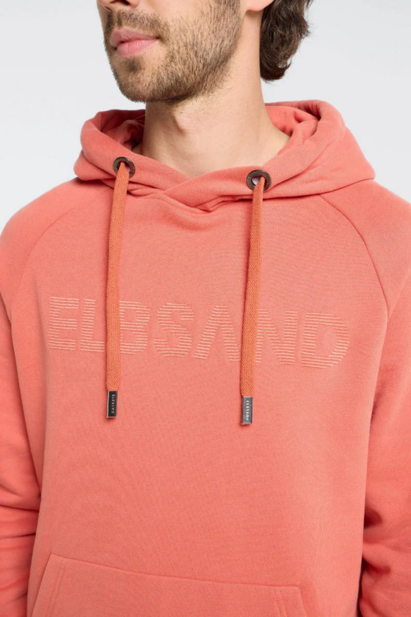 Elbsand Men Hoodie Kare brick red