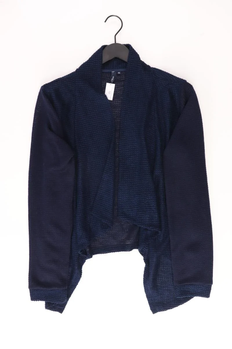 s.Oliver Strickjacke Gr. XXL Langarm blau aus Polyacryl