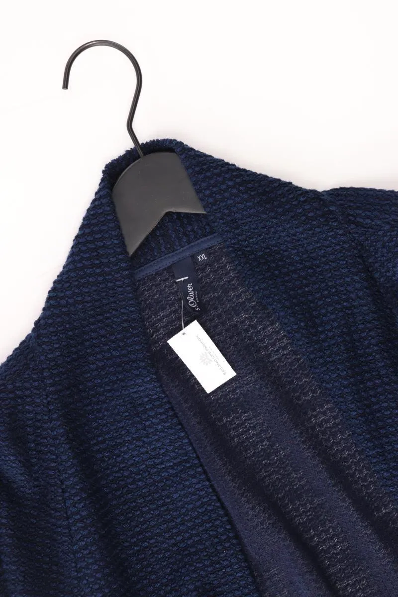 s.Oliver Strickjacke Gr. XXL Langarm blau aus Polyacryl