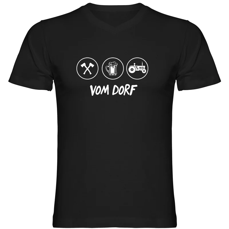 Vom Dorf Tshirt V-Ausschnitt