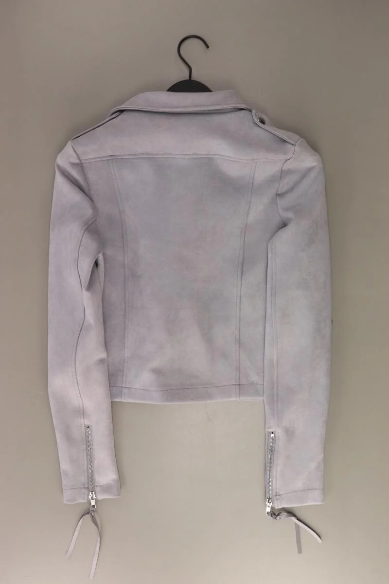 MISSGUIDED Bikerjacke Gr. 38 grau aus Polyester