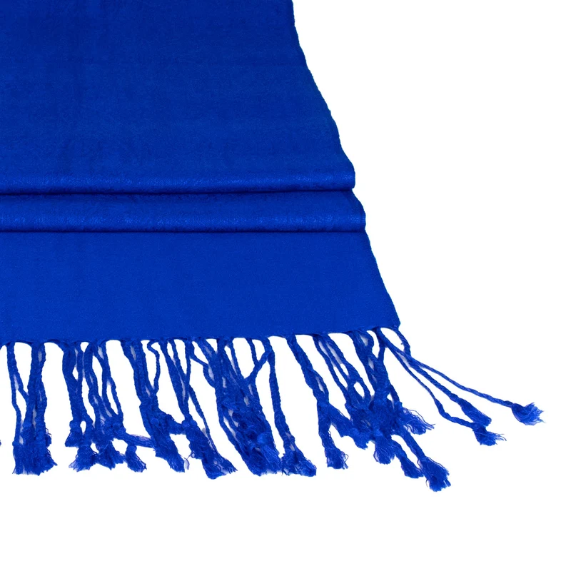 Halstuch aus Viscose - Stola Schal 185 x 70 cm | Royalblau