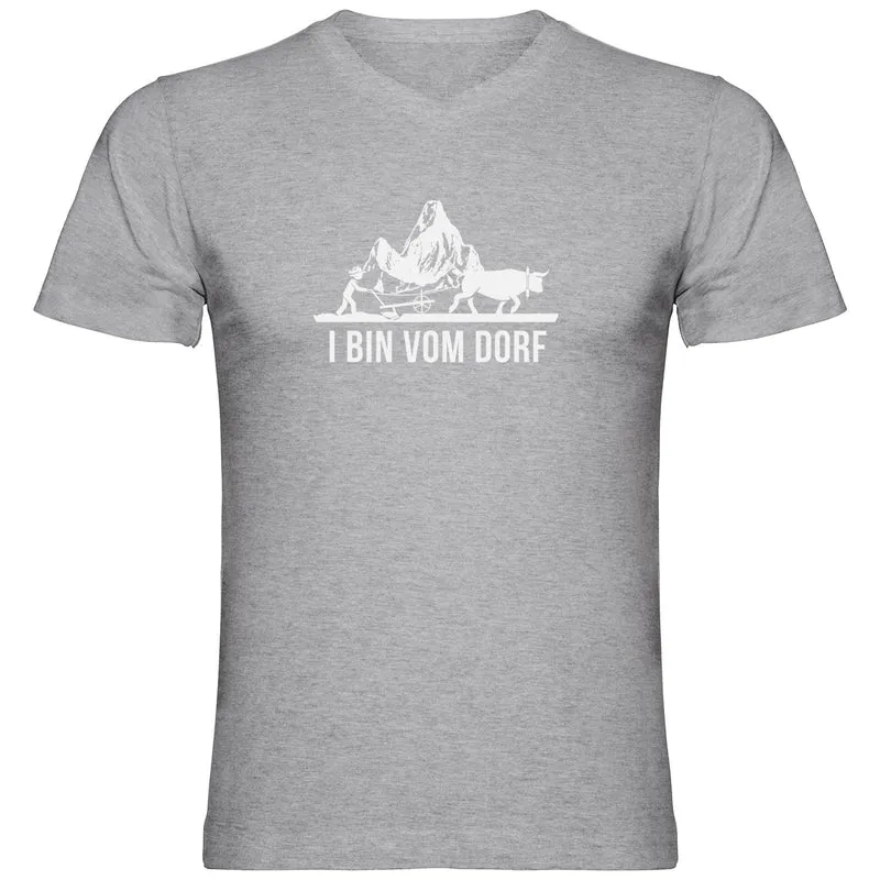 I bin vom Dorf Herren Tshirt V-Ausschnitt