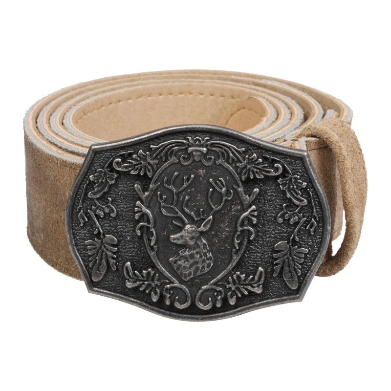 Lederhosen Belt Mushroom Brown