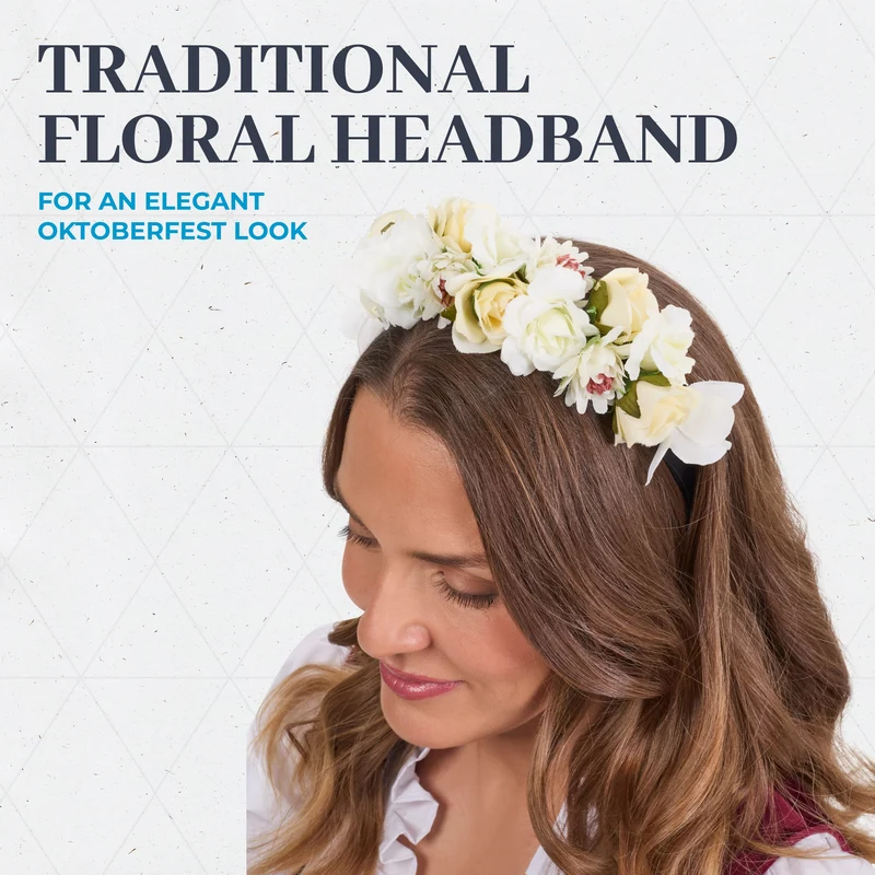 Floral Headband White