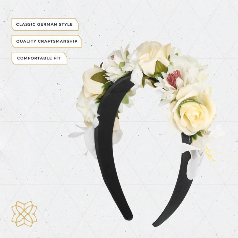Floral Headband White