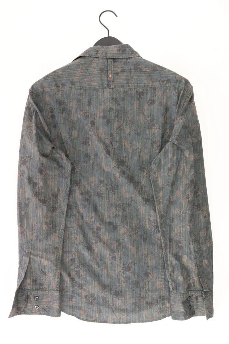BOSS by Hugo Boss Langarmhemd für Herren Gr. L mit Blumenmuster olivgrün