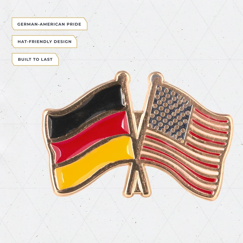USA & Germany Flag Hat Pin