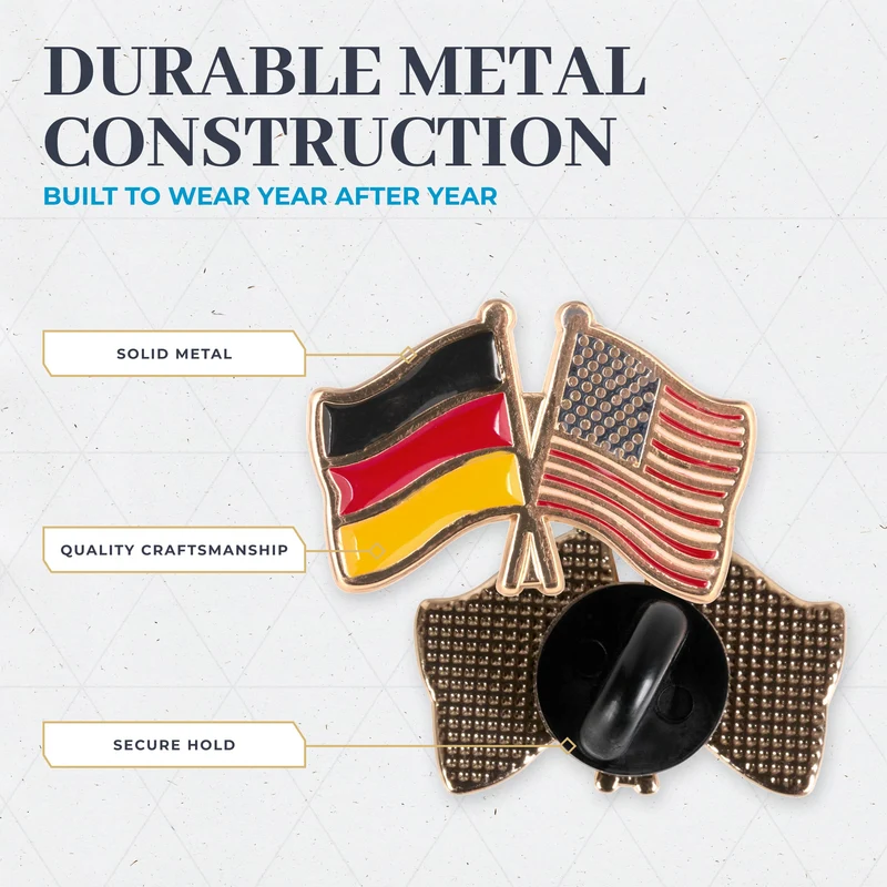 USA & Germany Flag Hat Pin