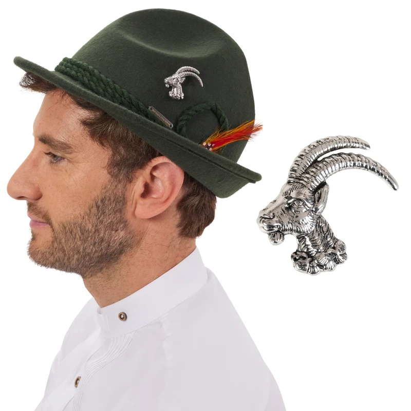 Alpine Ibex Hat Pin