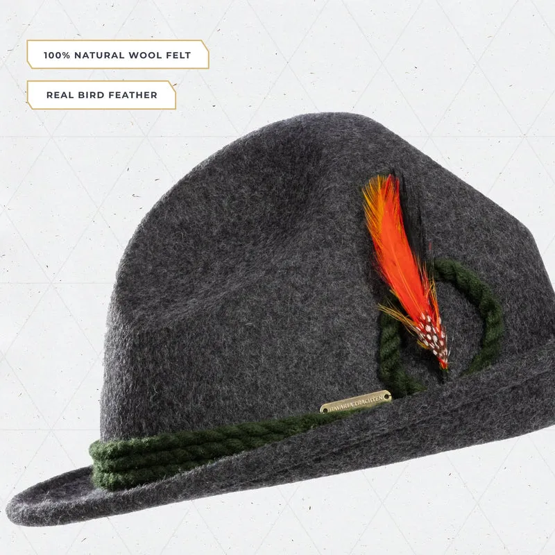 Men’s Oktoberfest Hat Felt Gray
