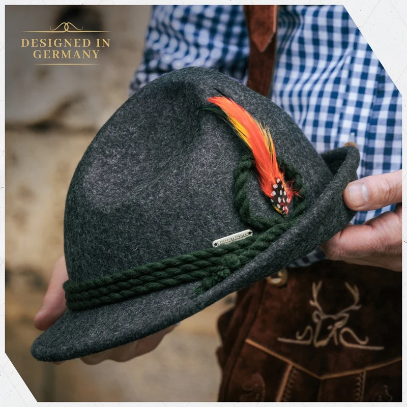 Men’s Oktoberfest Hat Felt Gray