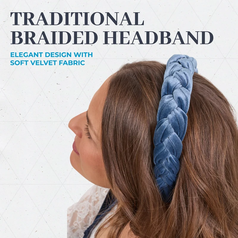 Braided Headband Blue