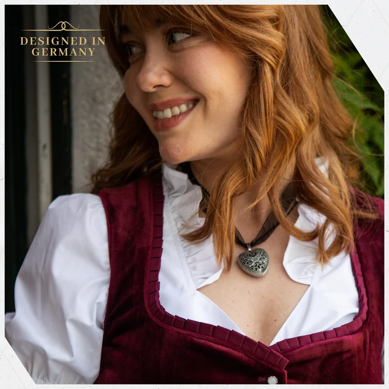 Organza Heart Necklace Black