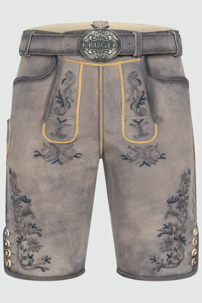 Herren Lederhose JUAN % mit Gürtel - Krüger Buam - 961268-000-0044