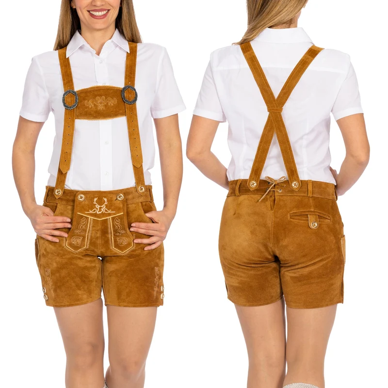 Women’s Lederhosen Short Pants Light Brown