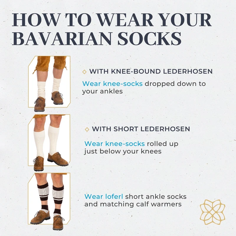 Men’s Lederhosen Socks Loferl White