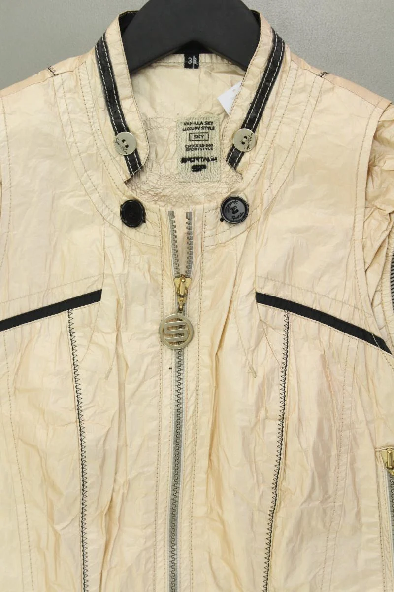 Sportalm Regular Weste Gr. 38 mit Pailletten gold aus Polyester
