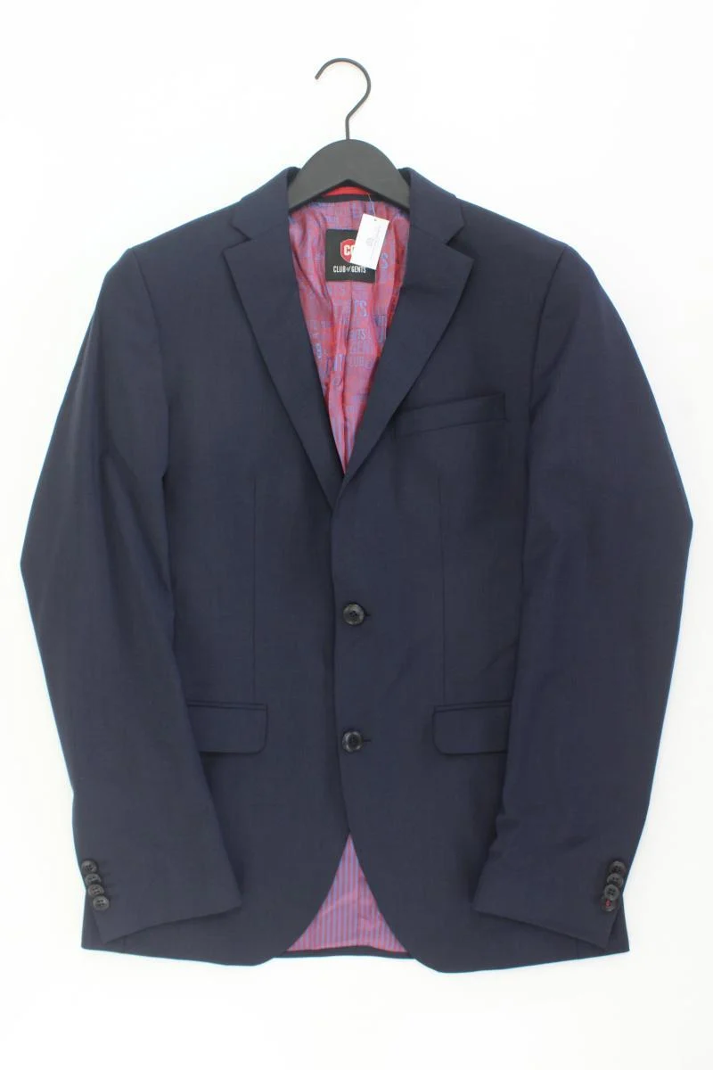 Club of Gents Longsakko für Herren Gr. S neuwertig blau aus Polyester