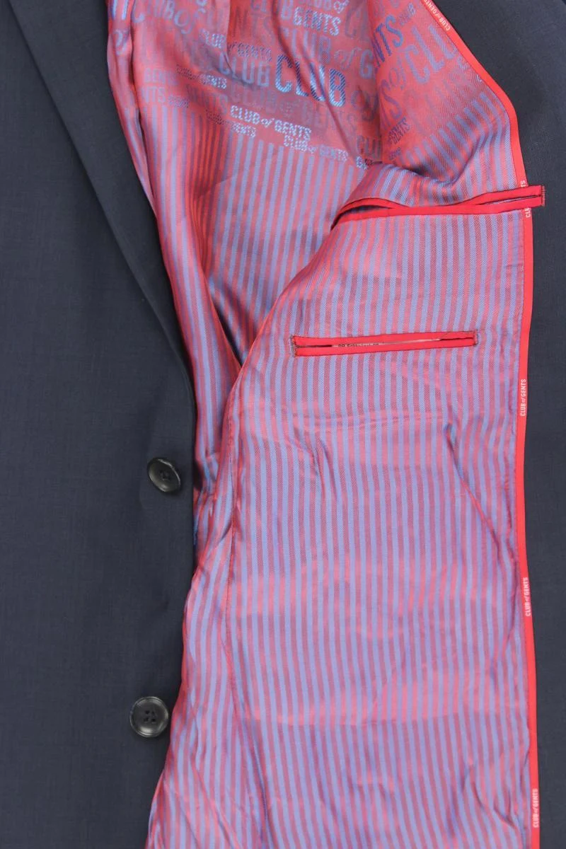 Club of Gents Longsakko für Herren Gr. S neuwertig blau aus Polyester