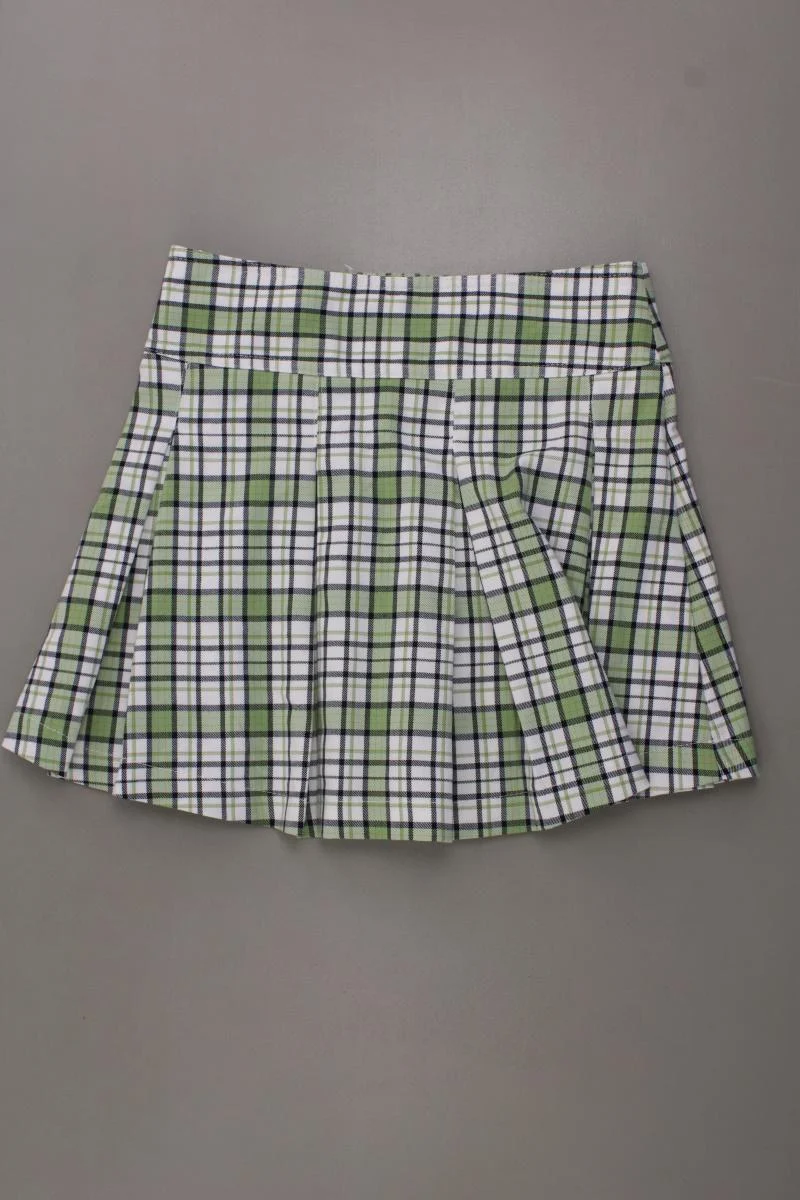 Bershka Kurzer Rock Gr. XS kariert grün aus Polyester