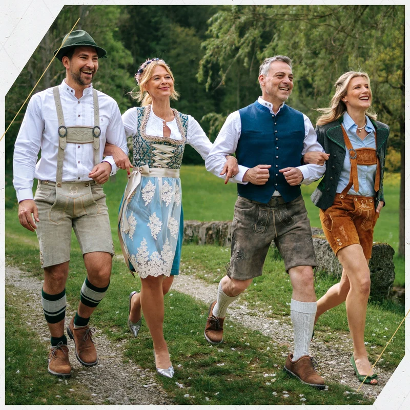 Lederhosen Men Short Antique Waxed Brown