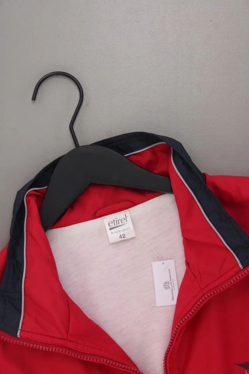 etirel Sportjacke Gr. 42 Vintage rot aus Polyester
