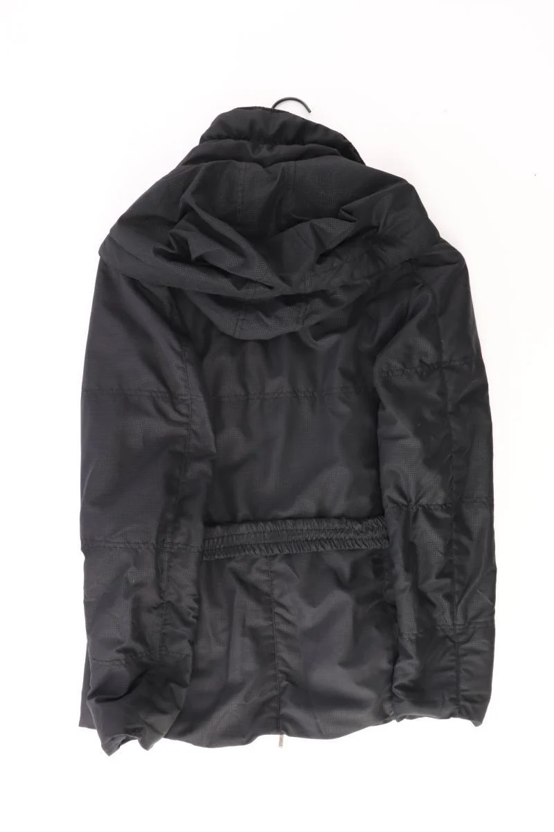 Kenny S. Lange Jacke Gr. 38 mit Gürtel schwarz aus Polyester