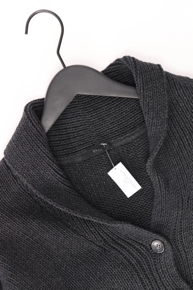 Brax Strickjacke Gr. 46 Langarm grau aus Baumwolle