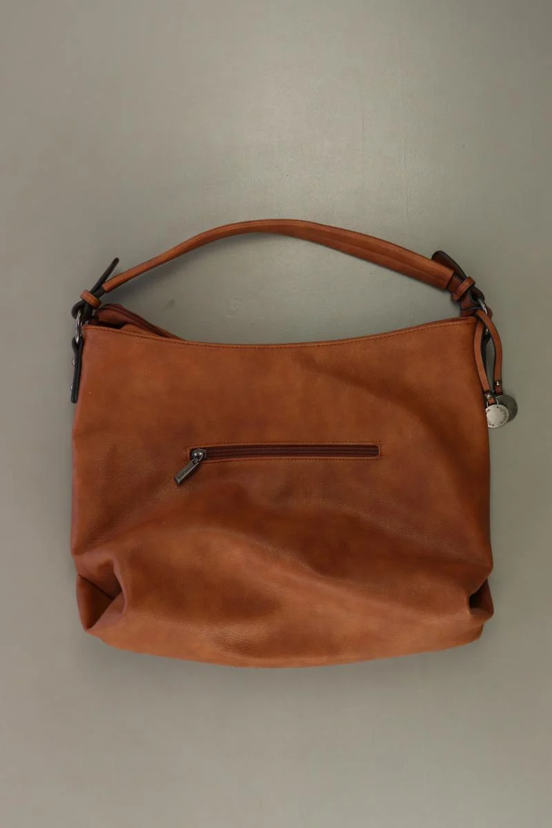 Mandoline Schultertasche mit Nieten braun aus Polyurethan