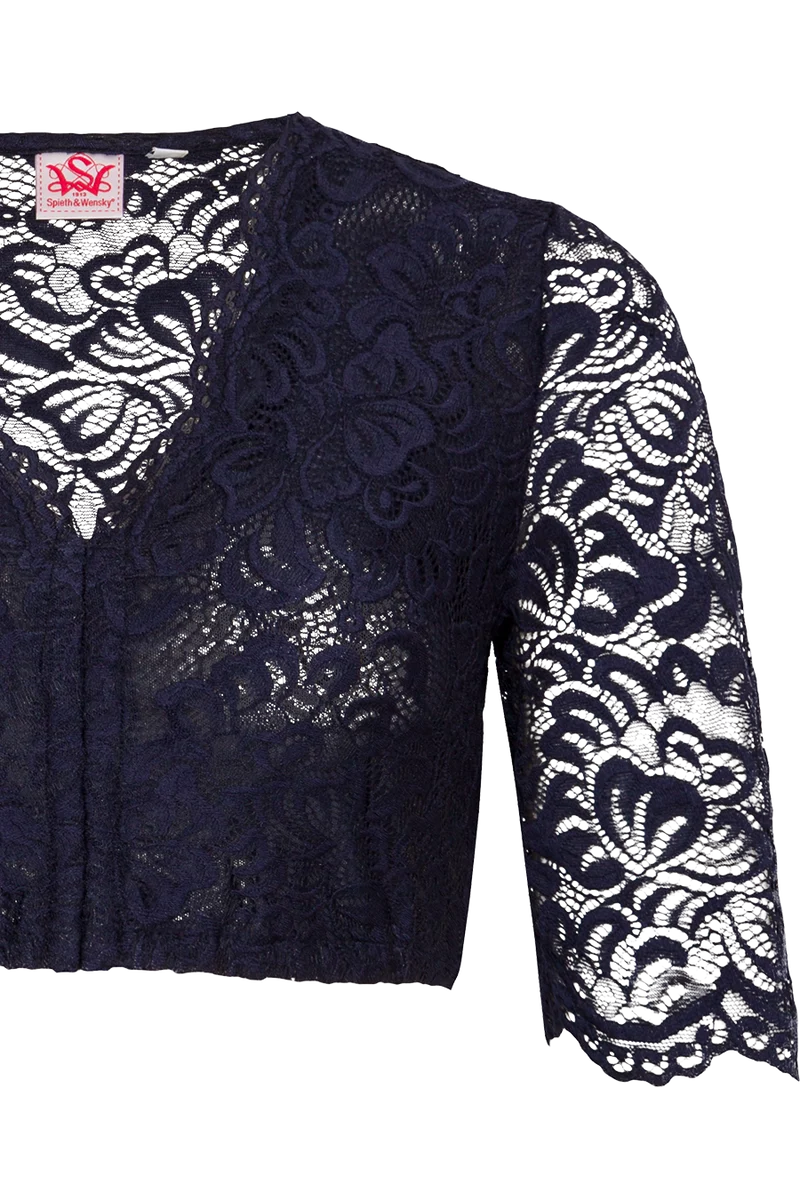 Dirndlbluse aus Spitze - dunkelblau