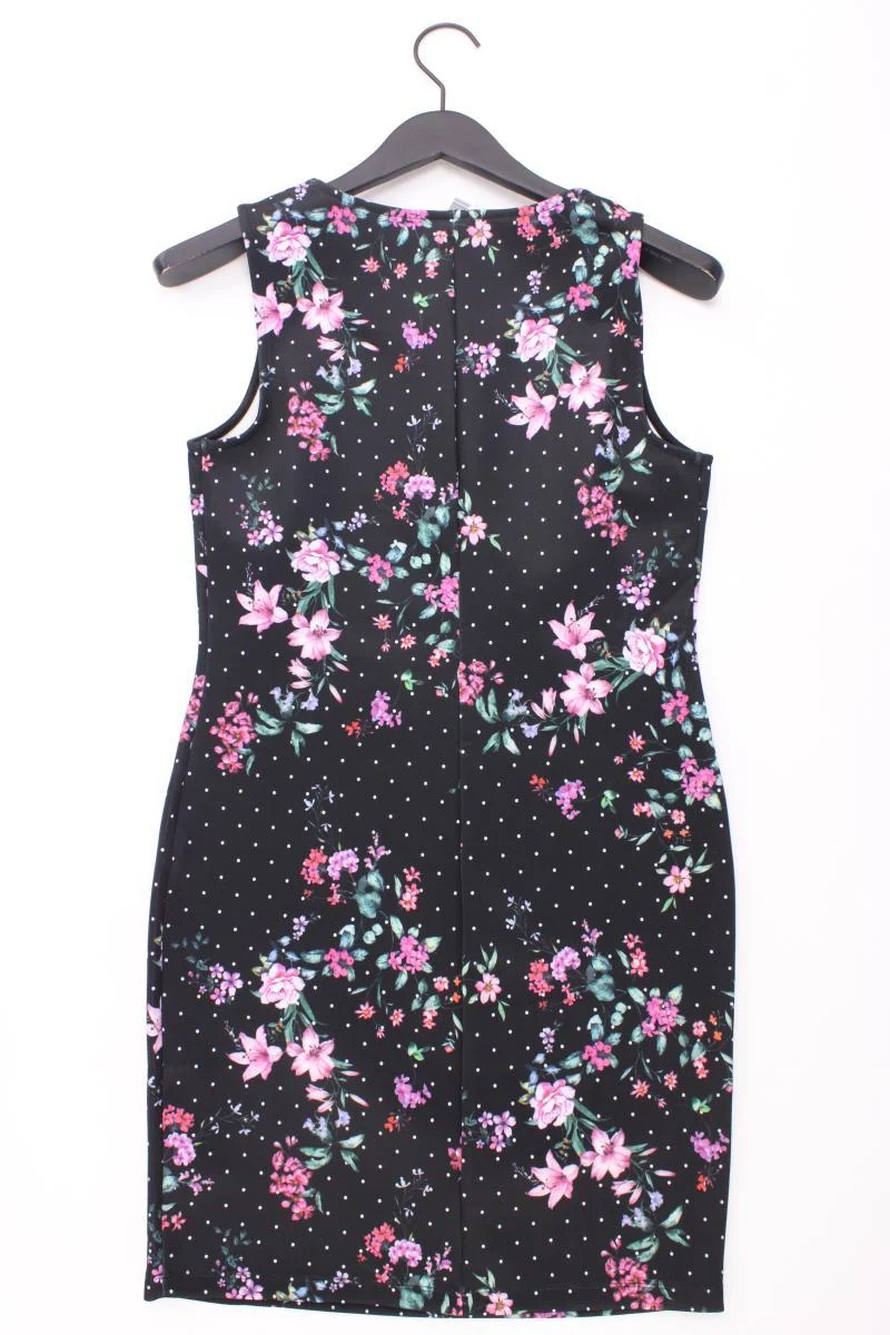 Lascana Midikleid Gr. 38 mit Blumenmuster Träger schwarz aus Polyester