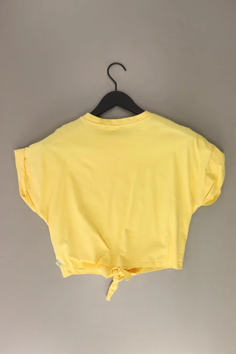 QS by s.Oliver Cropped Shirt Gr. XS Kurzarm gelb aus Baumwolle