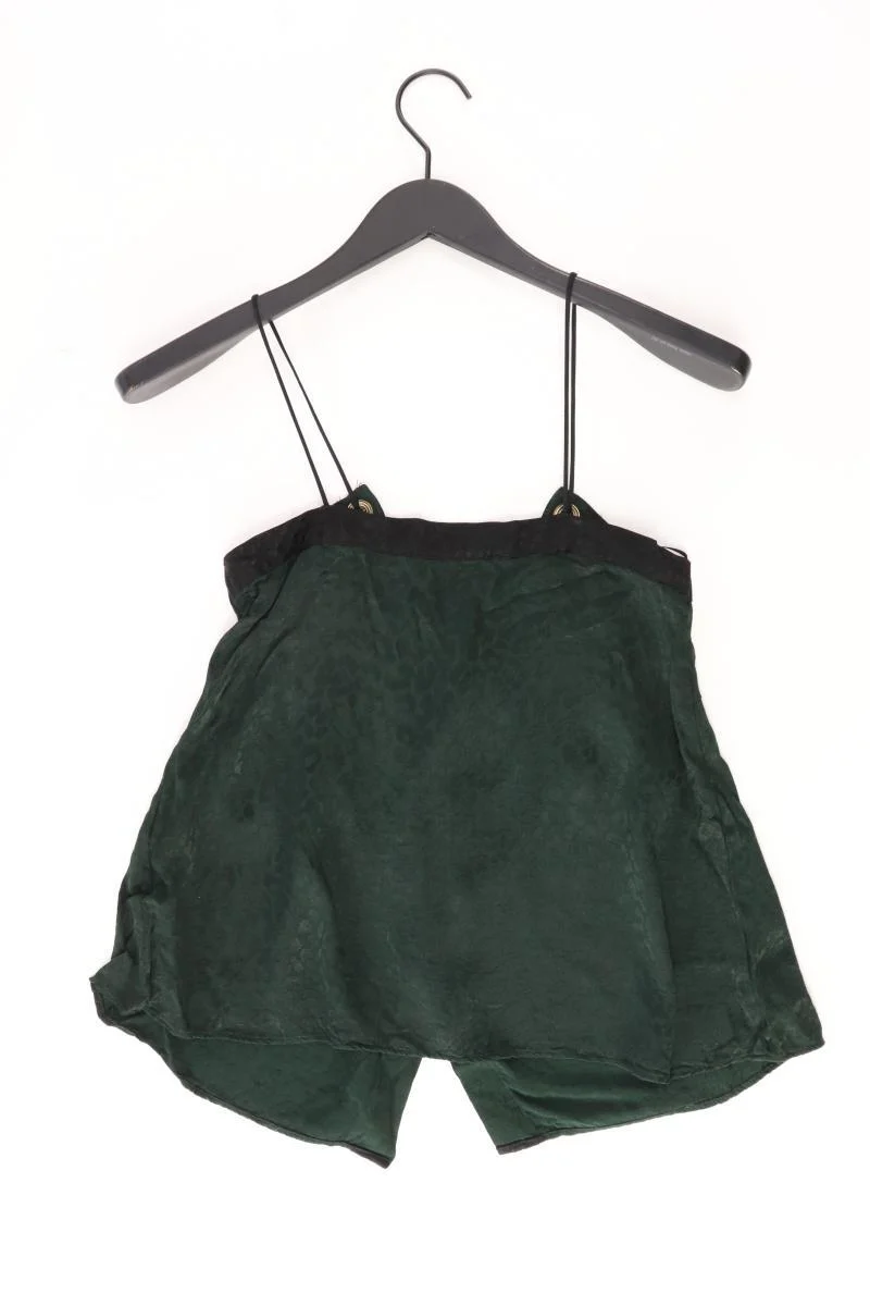 Zara Spaghetti-Top Gr. XS mit Tierdruck grün aus Polyester