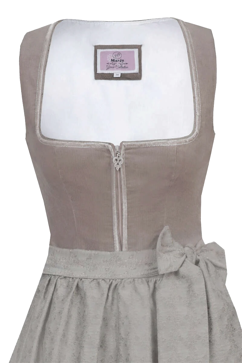 Midi-Dirndl Cordsamt - khaki