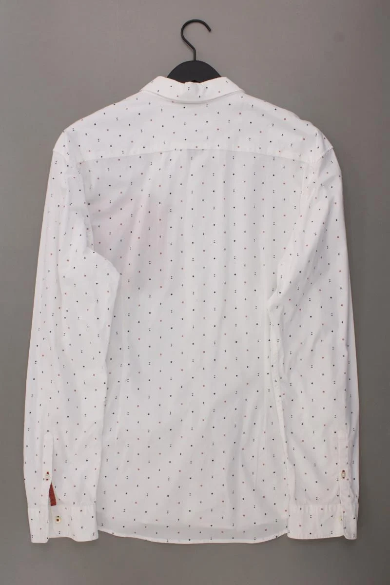 Tom Tailor Langarmhemd für Herren Gr. XL weiß aus Baumwolle