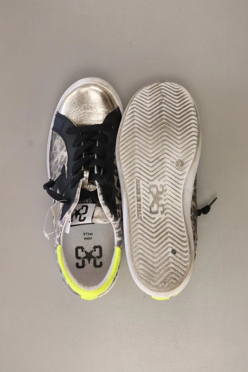 Echtledersneaker Gr. 37 mit Tierdruck mehrfarbig