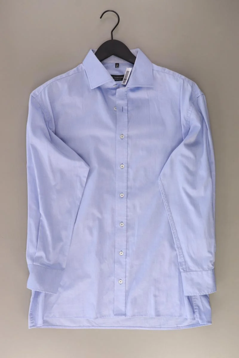Eterna Langarmhemd für Herren Gr. Hemdgröße 42 blau aus Baumwolle